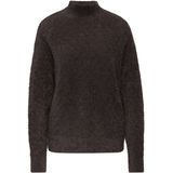 Street One Dames Zachte trui met structuur in Bruin, in size: 36