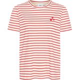 Saint Tropez - Veelkleurig T-shirt - Katoen - Flame Scarlet White Stripe
