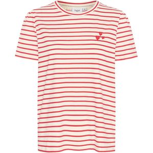 Saint Tropez - Veelkleurig T-shirt - Katoen - Flame Scarlet White Stripe