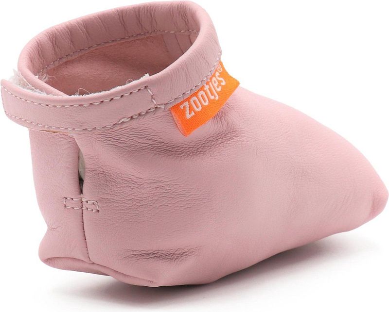 Zootjes - babyslofjes - soft pink - bio leer