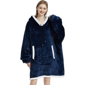 Luxe hoodiedeken - hoodie knuffeltrui hoodiedeken deken met mouwen