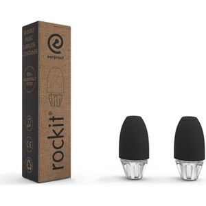 Earproof - Rockit - Oordoppen - Oordopjes - Oordoppen muziek - Gehoorbescherming - Festival - 18dB - Foam - zwart