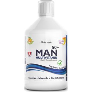 Swedish Nutra Multivitamine Man 50+ - Vloeibaar- Vegan - 500 ml
