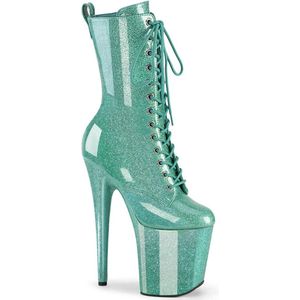 Pleaser - FLAMINGO-1040GP Plateau Laarzen - US 6 - 36 Shoes - Mintgroen