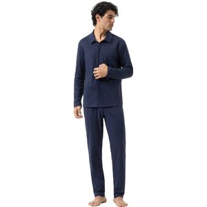 mey - Pyjama Serie Pure Night - Yacht Blue - 100% Katoen