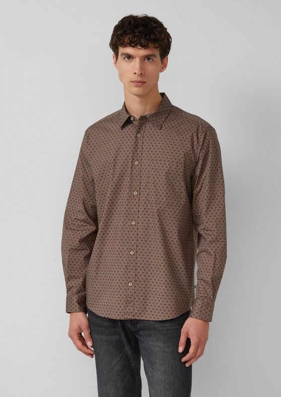 s.Oliver - Hemd - Luchtig - Regular Fit - Met Borstzak