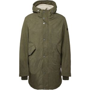 Buitenjas - Gewassen Katoenen Parka - Teddygevoerde Capuchon - Gewatteerd - Winterjassen