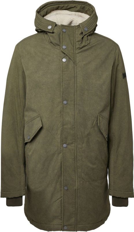 Buitenjas - Gewassen Katoenen Parka - Teddygevoerde Capuchon - Gewatteerd - Winterjassen