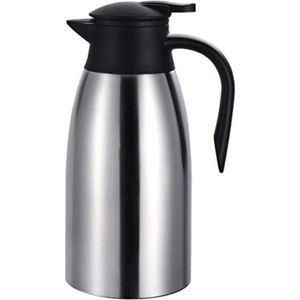 Thermoskan 2l RVS thermoskan koffiepot theepot dubbelwandige thermoskan voor thee koffie melk, 24 uur heet