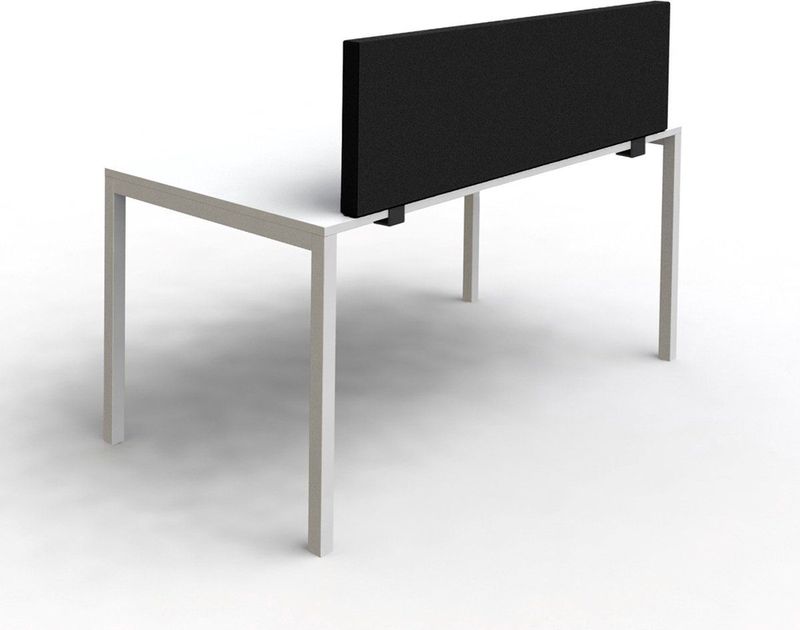 SPACIO - Scheidingswand - Bureau 160x40 cm - Zwart - Gerecycleerd Textiel