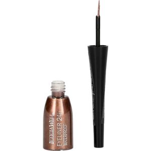 Leticia Well - Vloeibare Eyeliner - NIET WATERPROOF - Bruin - Flacon met dun, lang kwastje en 4 gram inhoud - Nummer 16