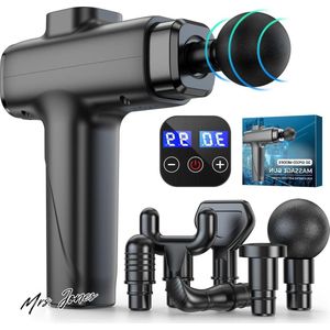 Mrs. Jones Spiermassagepistool Draagbare Spiermassager met Diepe Weefsels Ultrastille 30 Snelheden Optionele Modi Percussiemassageapparaat 8 Massagekoppen LCD-scherm Langdurige Spierontspanning .
