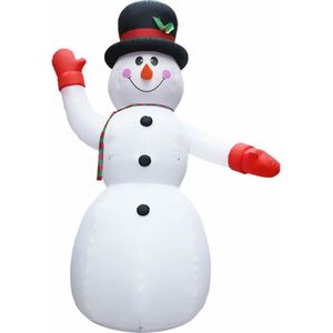 vidaXL - Kerstsneeuwpop - opblaasbaar - met - LED - XXL - IP44 - 600 - cm