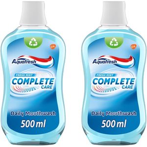 Aquafresh Complete Care Fresh Mint – 2 × 500 ml – Daily Mondspoeling