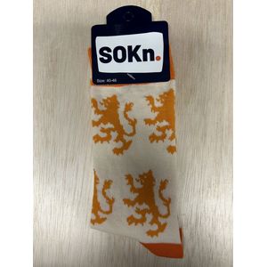 SOKn. trendy sokken *Oranje Leeuw* maat 40-46 (Ook leuk om kado te geven !)