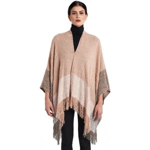 Sorbetto Poncho Layla Dames Polyester Roze One-size