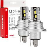 AMiO - Dimlicht LED H4/H19 - Wit - 12v/24v - Set van 2