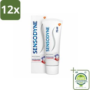 Sensodyne - Tandpasta - Gevoeligheid & Tandvlees - Whitening - Gevoelige Tanden - 75 ml - Voordeelverpakking - 12 stuks - Gevoelige tanden - Tandvleesproblemen
