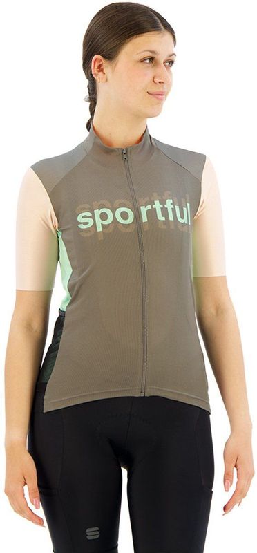 Sportful - Supergiara Logo - Korte Mouw Wielertrui - Grijs