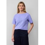 T-shirt - Wit - Katoenblend - U-boot Halslijn