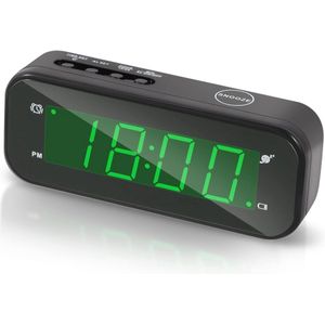 Draagbare digitale wekker met snooze en instelbare helderheid - ideaal voor slaapkamer en reizen