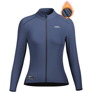 Fietsshirt Dames Winter Slimfit met 3 Achterzakken - Warm en Ademend