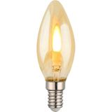 VITO LED Vlam-Effect Kaarslamp E14 - 1W (vervangt 10W) - 50lm - 1800K Amber - 230V - Realistisch Flikkerend Vlamlicht