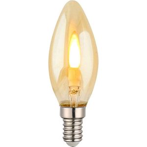 VITO LED Vlam-Effect Kaarslamp E14 - 1W (vervangt 10W) - 50lm - 1800K Amber - 230V - Realistisch Flikkerend Vlamlicht