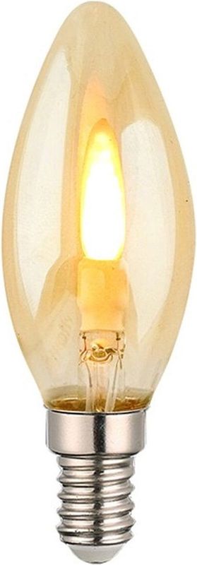 VITO LED Vlam-Effect Kaarslamp E14 - 1W (vervangt 10W) - 50lm - 1800K Amber - 230V - Realistisch Flikkerend Vlamlicht