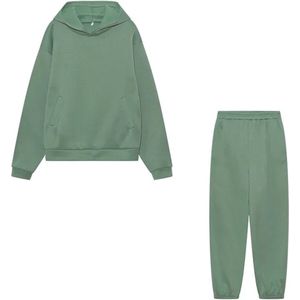 B.O.S. - 2023 - Trendy Casual - Mode - Verdikte Jogging broek - Hoodie Met Lange Mouwen - Tweedelig - Licht Groen - Track Suit - Training Pak