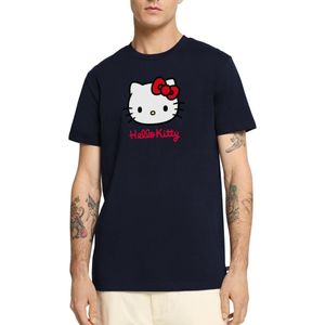 Hello Kitty Klassiek Portret Met Hello Kitty Tekst Premium T Shirt Heren