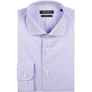 Steppin' Out Overhemd Slim-Fit Ruiten Blauw Rood - Maat M - Heren