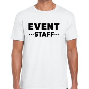 Event staff tekst t-shirt wit heren - evenementen crew / personeel shirt M