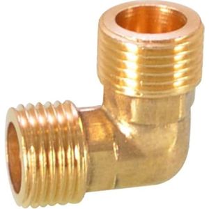 90-graden messing pijp fittingen - Schroefdraad - BSP - olie gas - DN15 1/2"" - mannelijk x mannelijk .