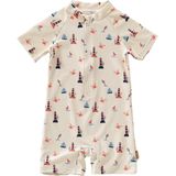 Fresk - UV Swimsuit - Crème - Sneldrogende Zwemkleding - UPF 50 - Zwempak met Korte Mouwen