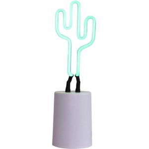 Gingersnap Tafellamp - Mini Neon Cactus - Ø 8 Cm - Groen