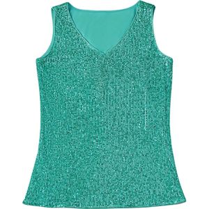 Nivard Topje Dames - Kleding - Shirt - Blouse - Kort - Volwassen - Turqoise - Maat M