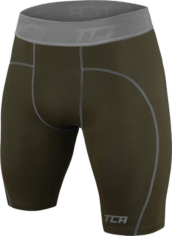 TCA - Pro Performance - Compressie Basislaag Thermische Onderbroek Shorts - Donkergroen
