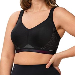 Dames Sportbeha met Racerback en Extreme Bounce Control, Zwart, Maat 90C