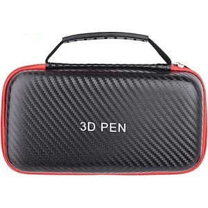 Opberghoes geschikt voor 3D-Pen - Hard Case - Beschermhoesje - Bescherm Hoes - Universeel - 3d pen - Zwart Rood