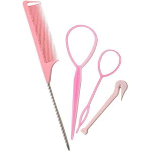 Provento - Set van 4 tools voor vlechten en haarstyling met haarbanden cutter.