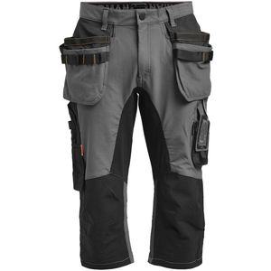 Jobman 2195 - Stretch Long Shorts - Donker grijs/Zwart - Driekwartbroek