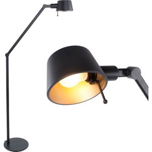 Verstelbare retro staande lamp | zwart | E27