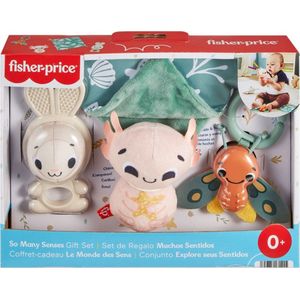 Fisher Price Zintuigen cadeauset - Met bijtring, rammelaar, bal en axolotl met geluidje