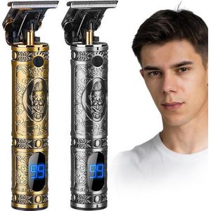 Luxe Tondeuse met Display - Professionele Trimmer - Groomer - Scheerapparaat - Baardtrimmer - Draadloos - USB Opladen - Inclusief 3 opzetkammen – Goud