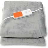 C-Care KTS160 Grijs 1P Elektrische Warmtedeken Xtra lang - 90 x 200 cm - Extra voetenwarmer - Timer - Cosy fleece - Oeko-tex gecertificeerd