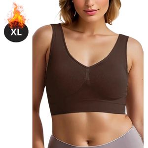 Bovista BH Zonder Beugel - Zonder Bandjes - Push-up Bh's - Comfort Beha - Gemengd - Comfortabel - Bruin - Maat S