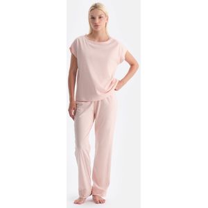 Dagi Pyjamaset met Korte Mouwen, Boothals en Broek met Normale Taille