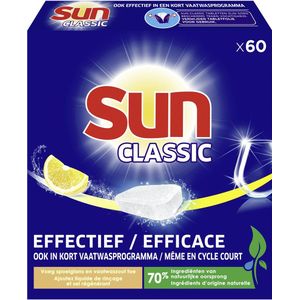 Sun Classic - Vaatwastabletten - Citroen - Voordeelverpakking - 60 Tabletten
