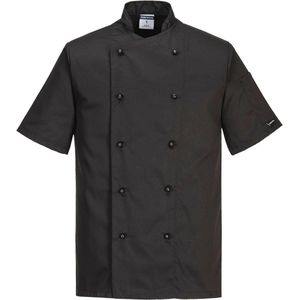 Witte Koksjas voor Heren met Korte Mouwen - 4XL